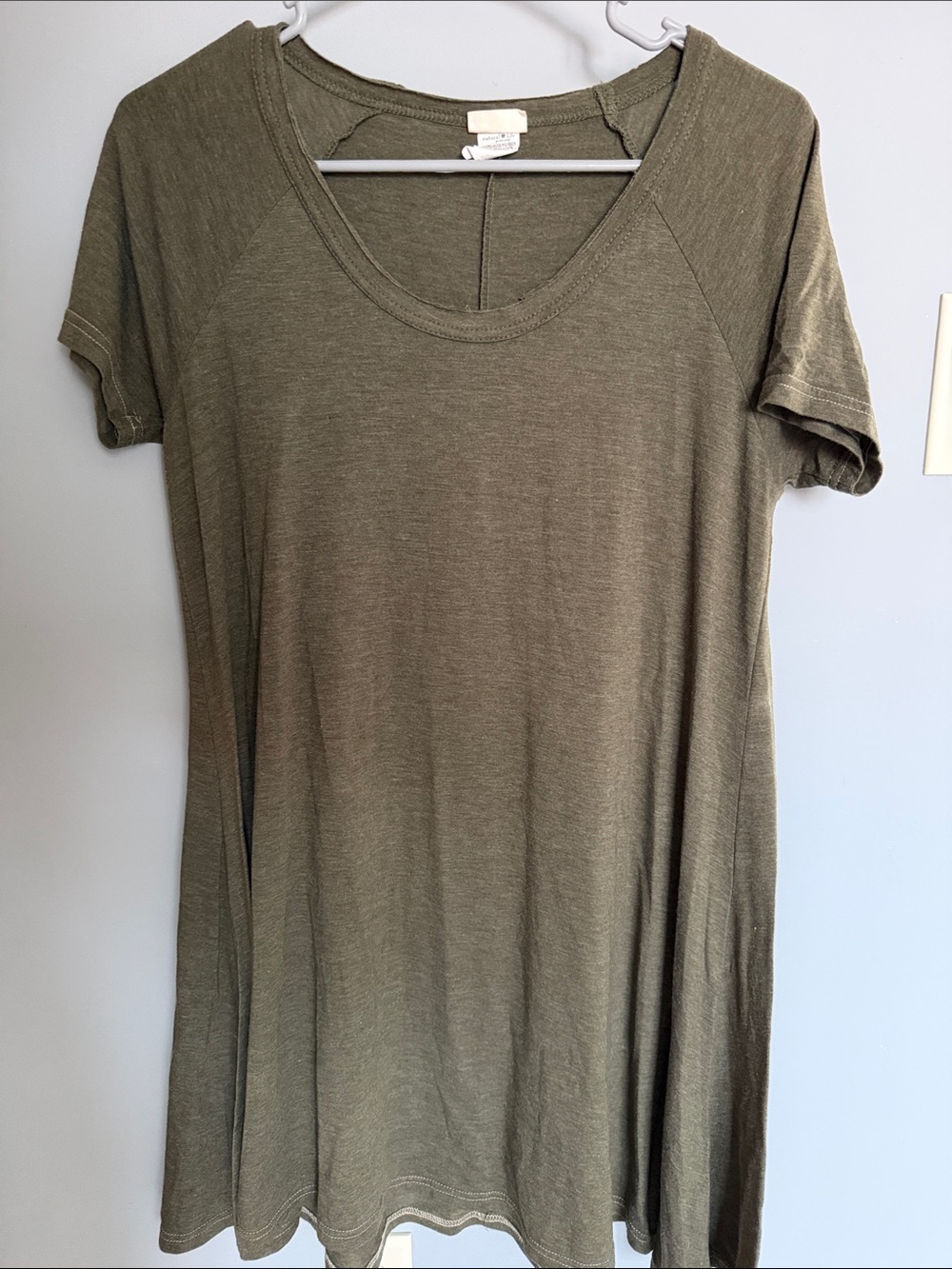 NATURAL LIFE Olive Short Sleeve Tshirt Dress
